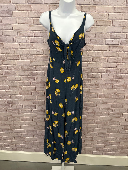 All in Favor Jumpsuits, Green/yellow floral, Small, Used - Good