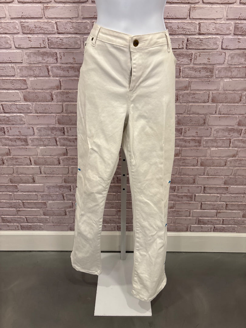 Midnight velvet Pants, White, XL/16, Used - Good