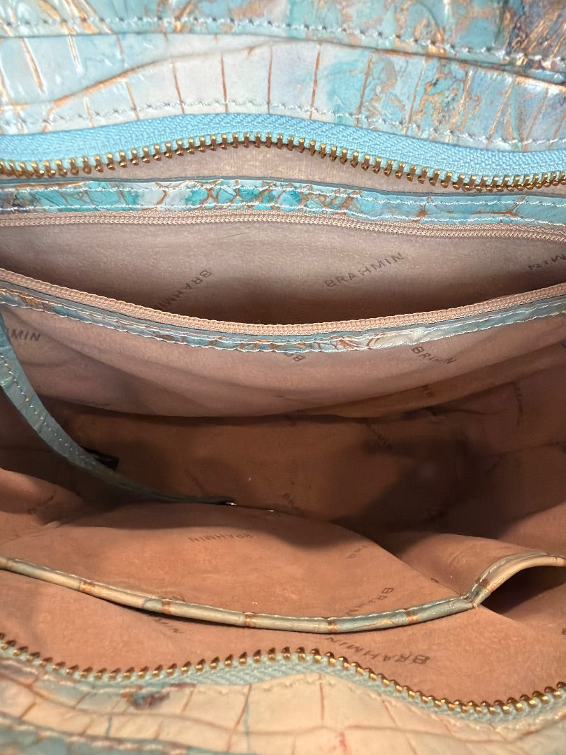 Brahmin Small Bowie Serendipity Handbag, Turquoise, One Size, Used - Excellent