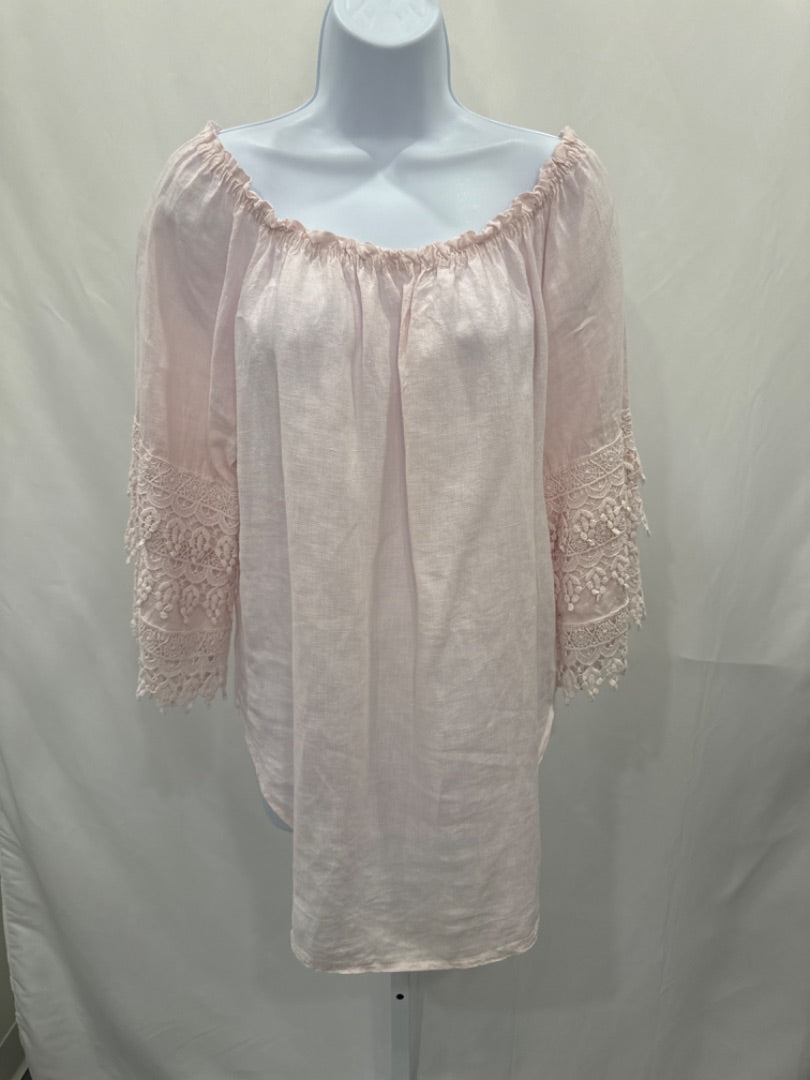 Saks Fifth Avenue Shirt, Pink, Medium