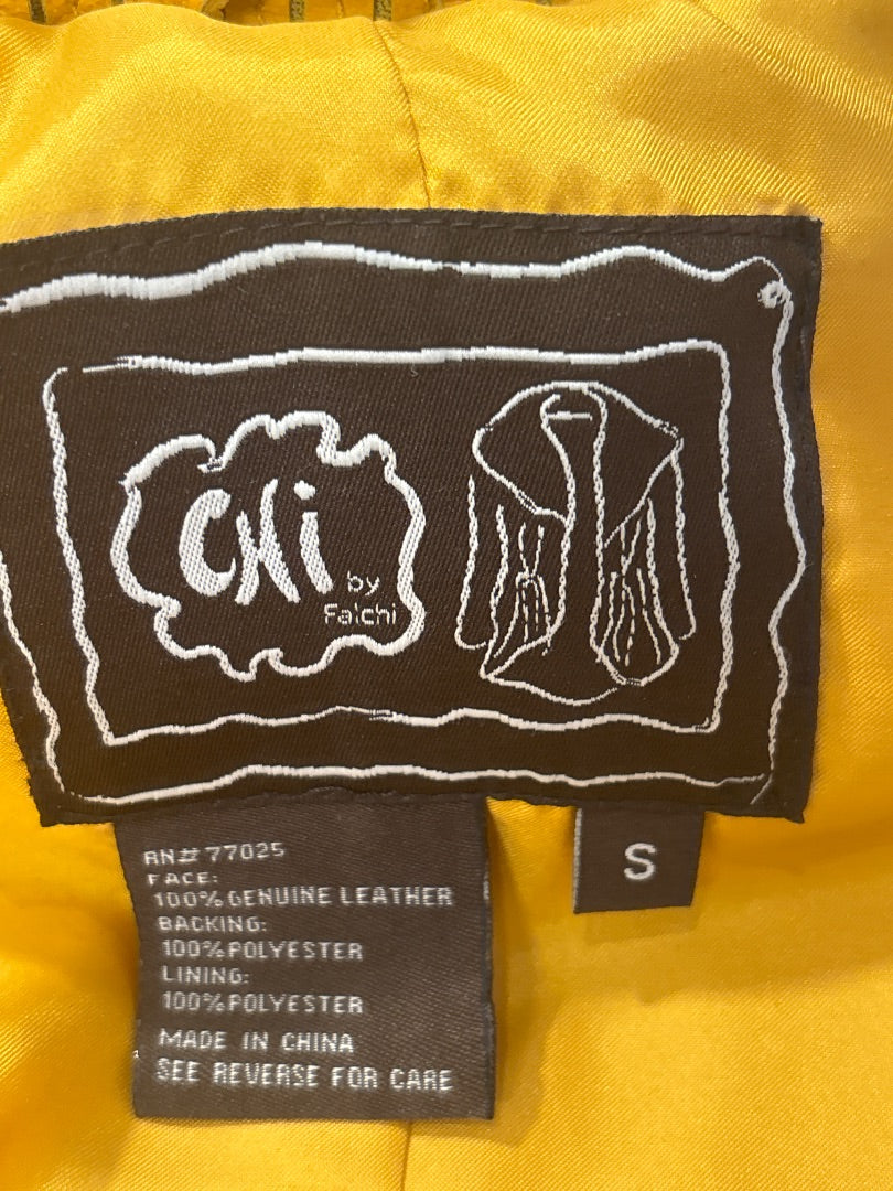 Chi by Falchi Jacket, Yellow, Small, Used - Good