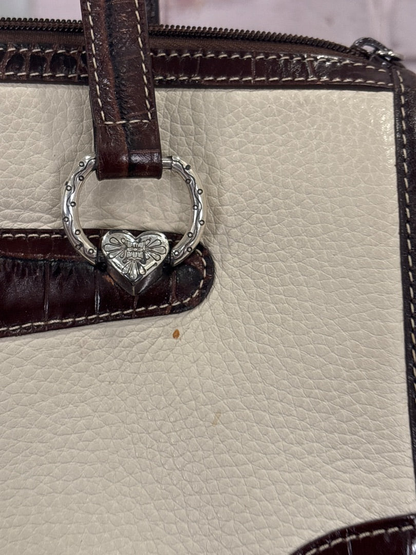 Brighton Handbag, Cream/brown, One Size, Used - Good