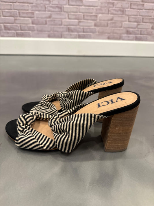 Vici heels, Black/white, 8, Used - Good