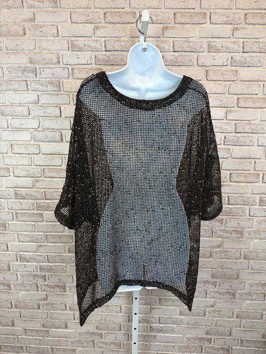 Various Cardigan, Black/brown, One Size, Used - Good