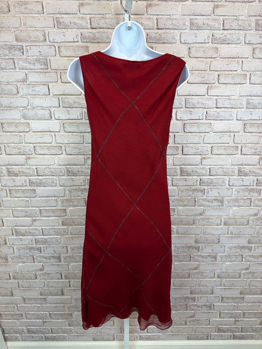 Emanuel Ungaro Silk Dress, red multi, 8, Used - Fair