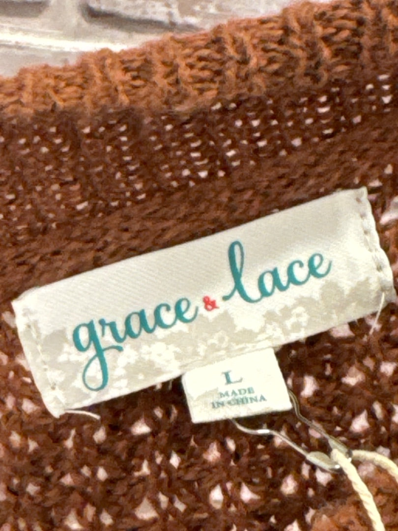 Grace & Lace Sweater, Rust, Large, Used - Good