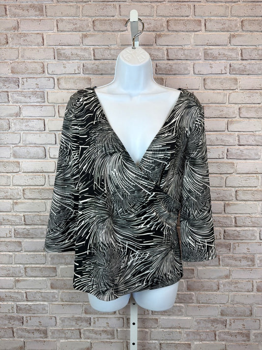 BCBG Paris Shirt, Black/white, Large, Used - Good