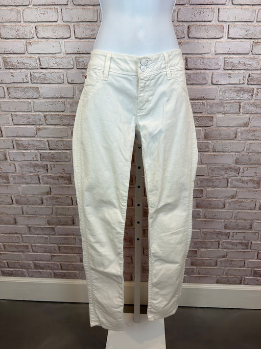 Hudson Collin Skinny Jeans, White, 28, Used - Good