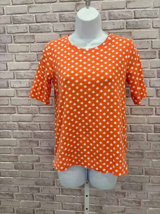 Chicos Shirt, Orange/white, 0, Used - Good