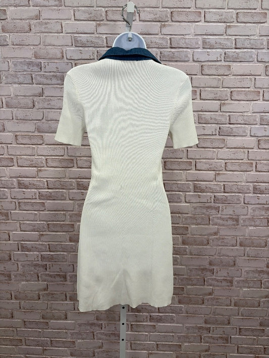 Morgan De Toi Dress, White/blue, Small, Used - Good