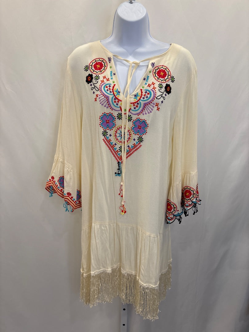 Various Dress, Cream multi, Large