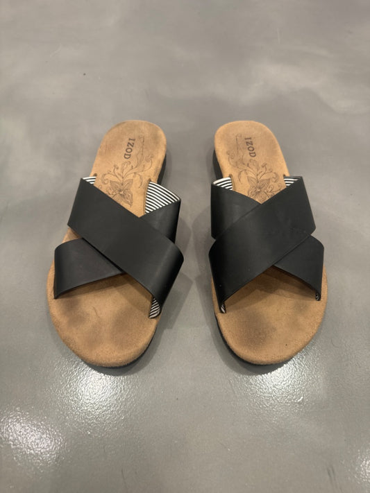 Izod sandals, Black, 6.5, Used - Good