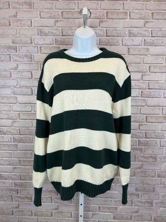 John Galt Sweater, Green/white stripes, One Size, Used - Good