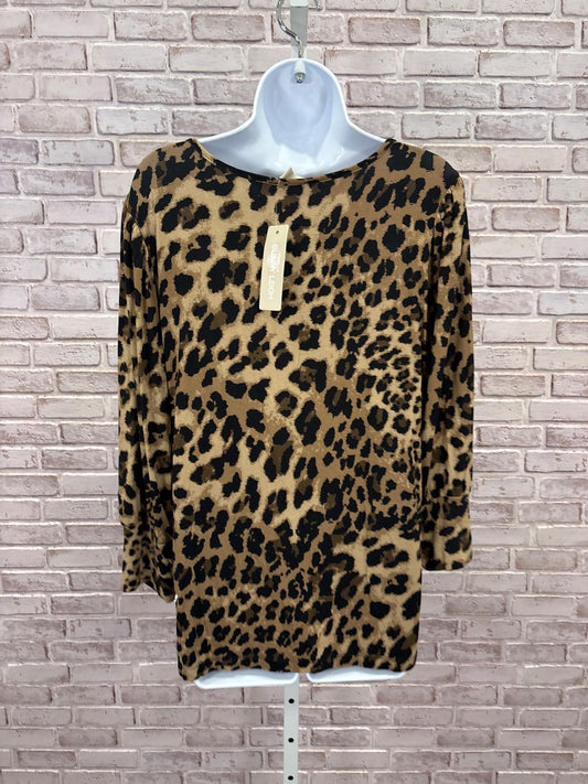 Sunny Leigh Shirt, Cheetah, XL, New With Tags