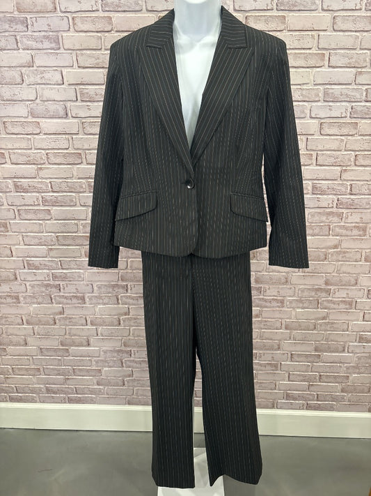 Jones New York Matching Clothing Set, Charcoal/blue/white stripes, 14, Used - Good