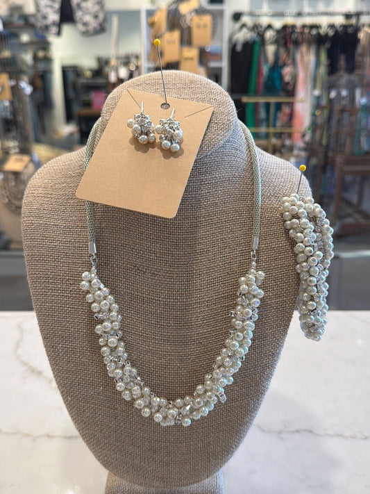 Various Matching Jewelry Set, Silver, One Size, Used - Good