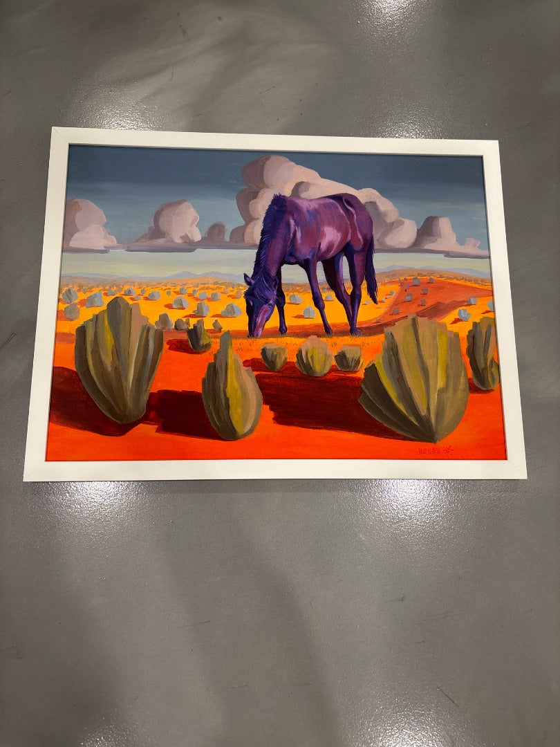“Violet Wanderer” Multi Joshua Patrick Gridley Oil print, One Size