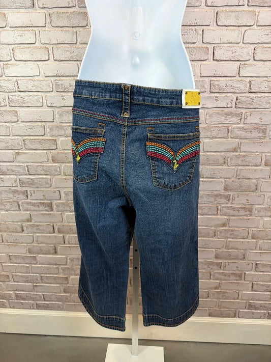 Baby Phat Bottom - Capris – Baby Phat Capris, Denim multi, 18, Used - Excellent