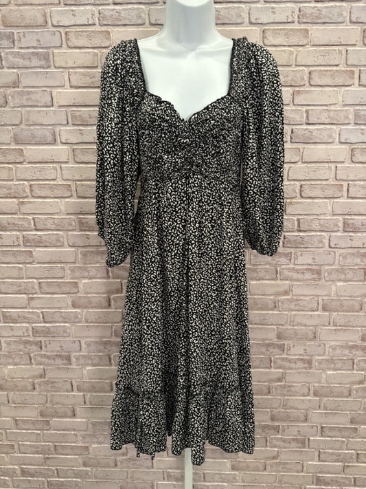 Various Dress, Black/white leopard, Medium, Used - Good