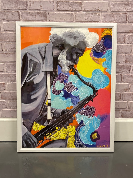 Sonic Strokes: 1 Joshua Patrick Gridley Framed art print, Multi, One Size, Brand New