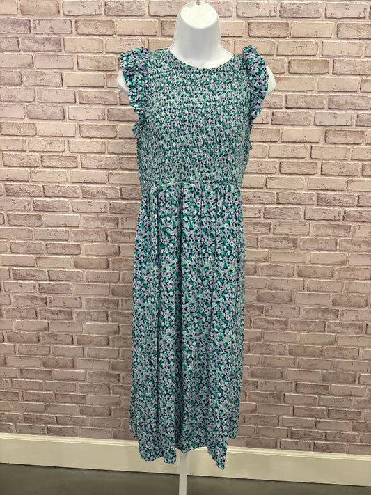 A new day Dress, Green/purple floral, Small, Used - Good