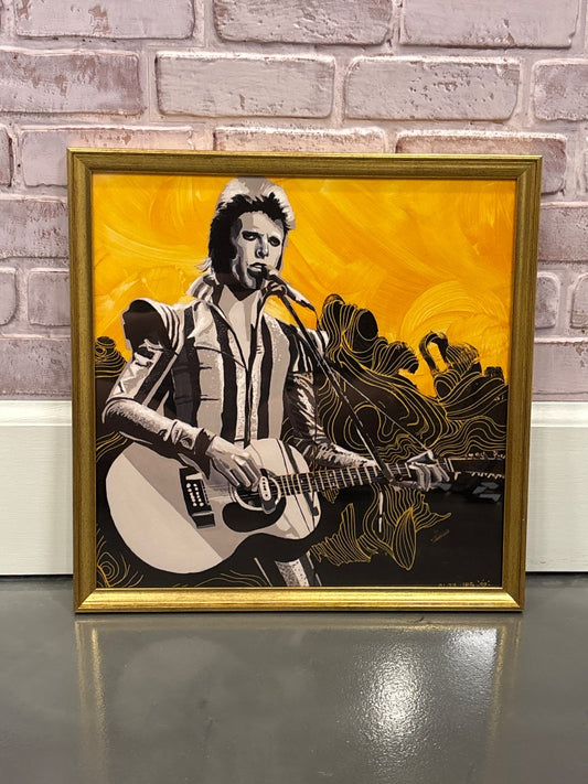 David Bowie Joshua Patrick Gridley Framed art print, Multi, One Size, Brand New