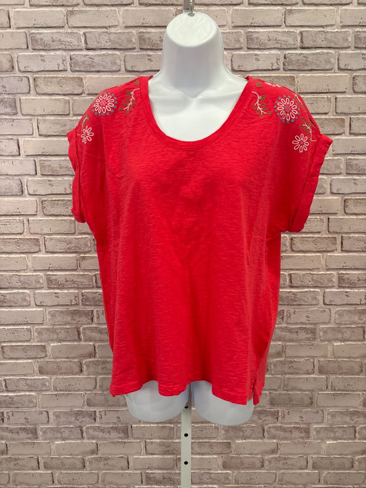 Talbots Shirt, Red multi, Large, Used - Good