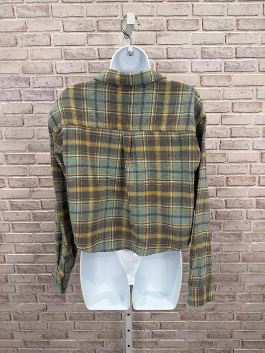 Love Tree Shirt, Green multi plaid, Medium, Used - Good
