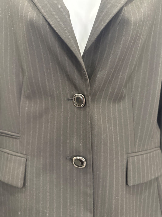 Antonio Melani Matching Suit Set, Black stripes, Large, Used - Good