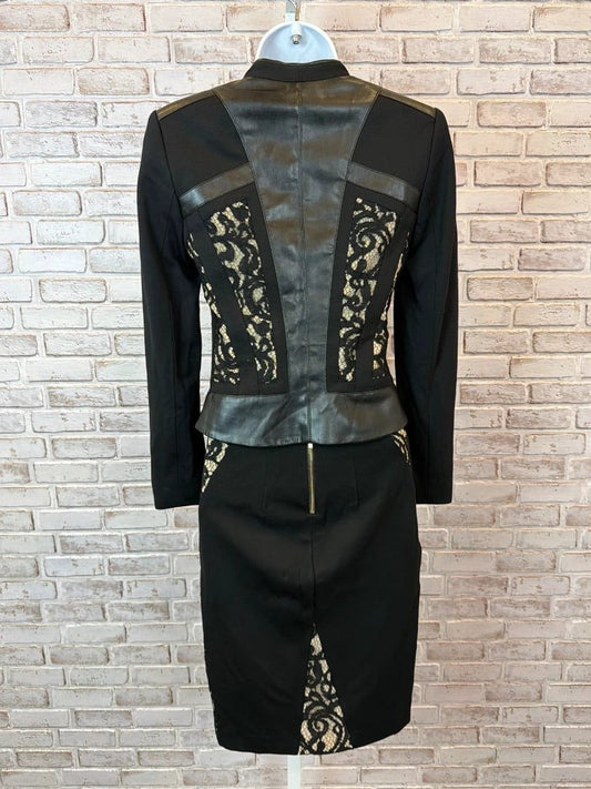 Bebe Matching Set – Black/Nude, Size S – New With Tags Condition