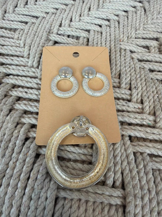 Various Jewelry - Set – Various Matching Jewelry Set, Silver, One Size, Used - Excellent