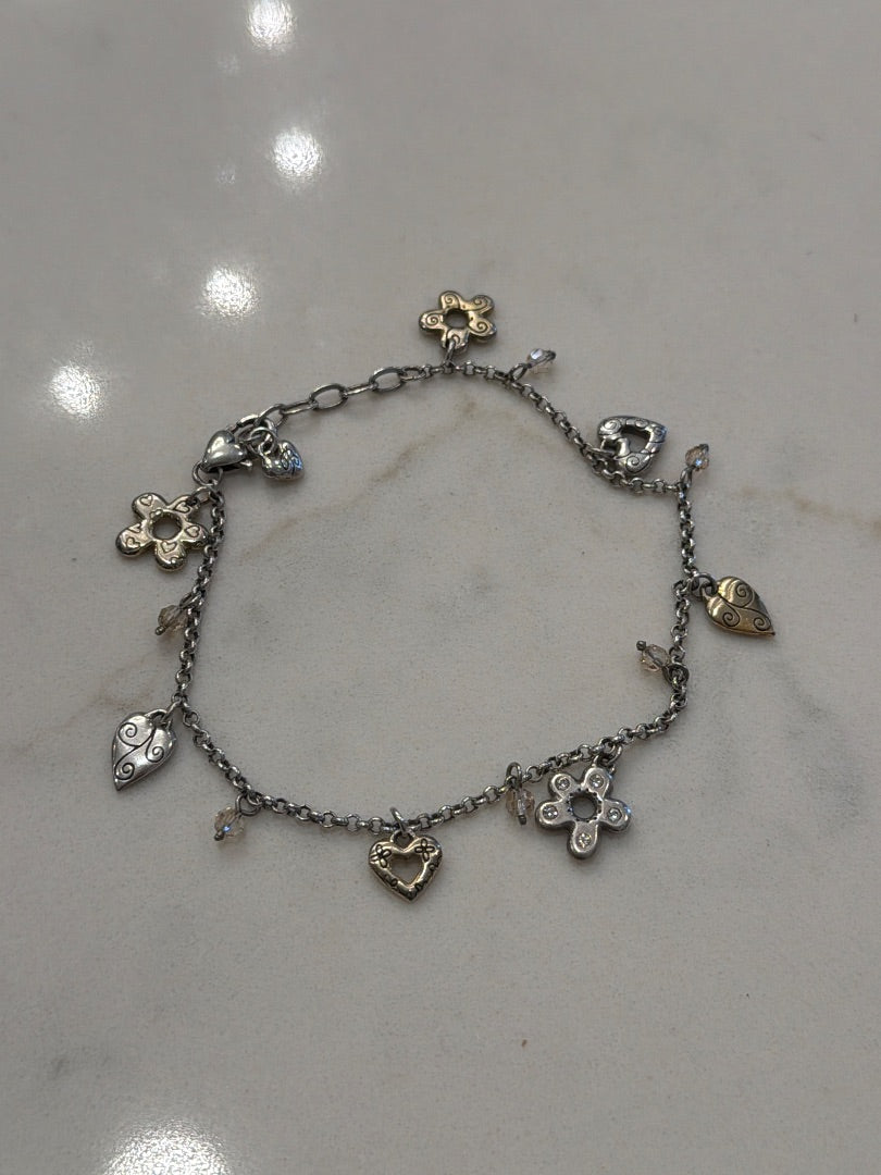 Brighton Anklet, silver/gold, One Size, Used - Good