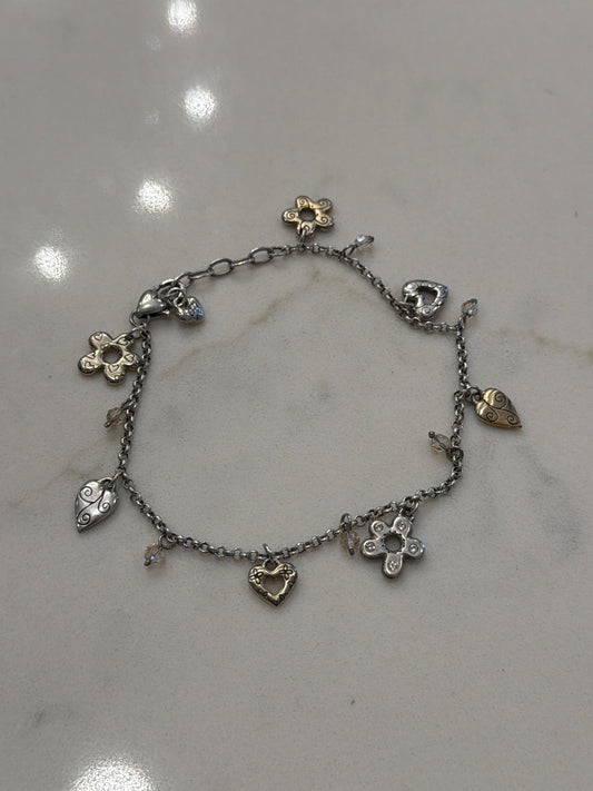 Brighton Anklet, silver/gold, One Size, Used - Good