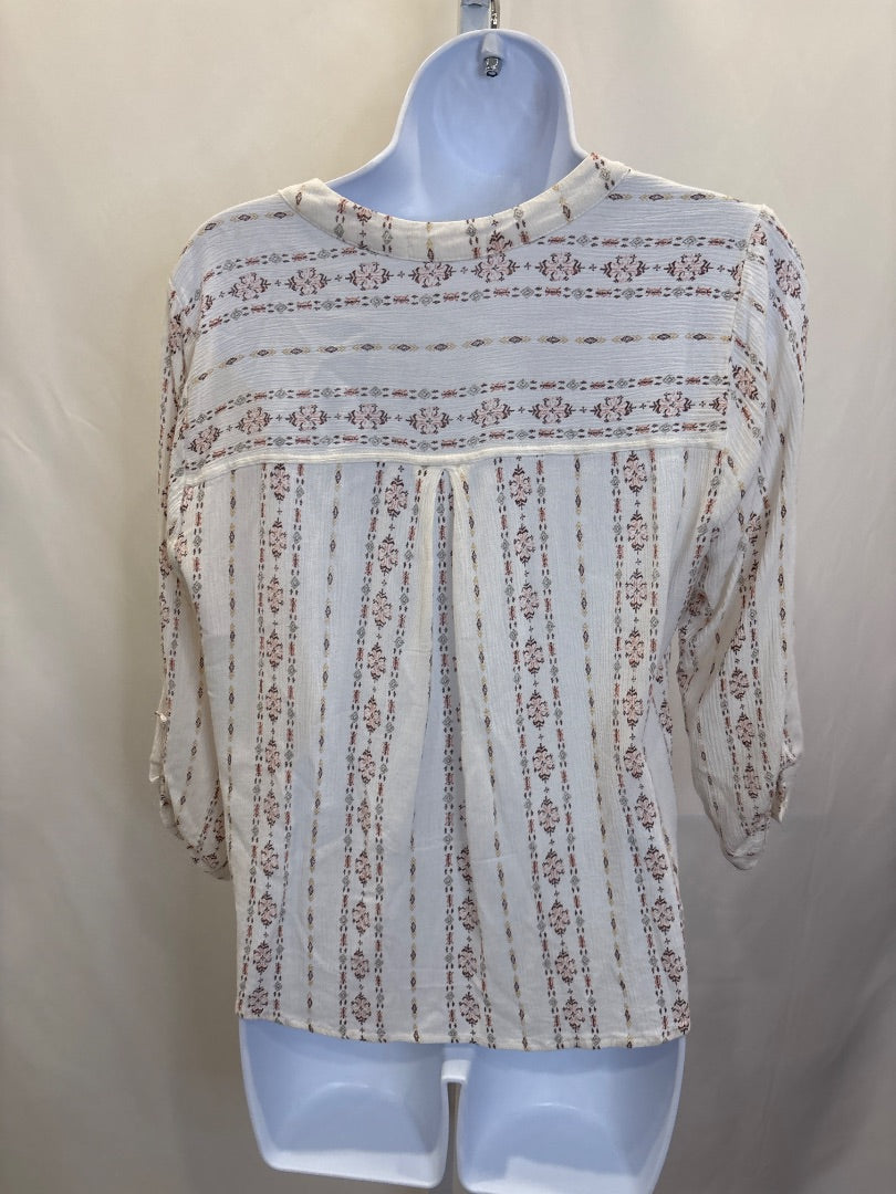 Becool Shirt, White floral, Medium