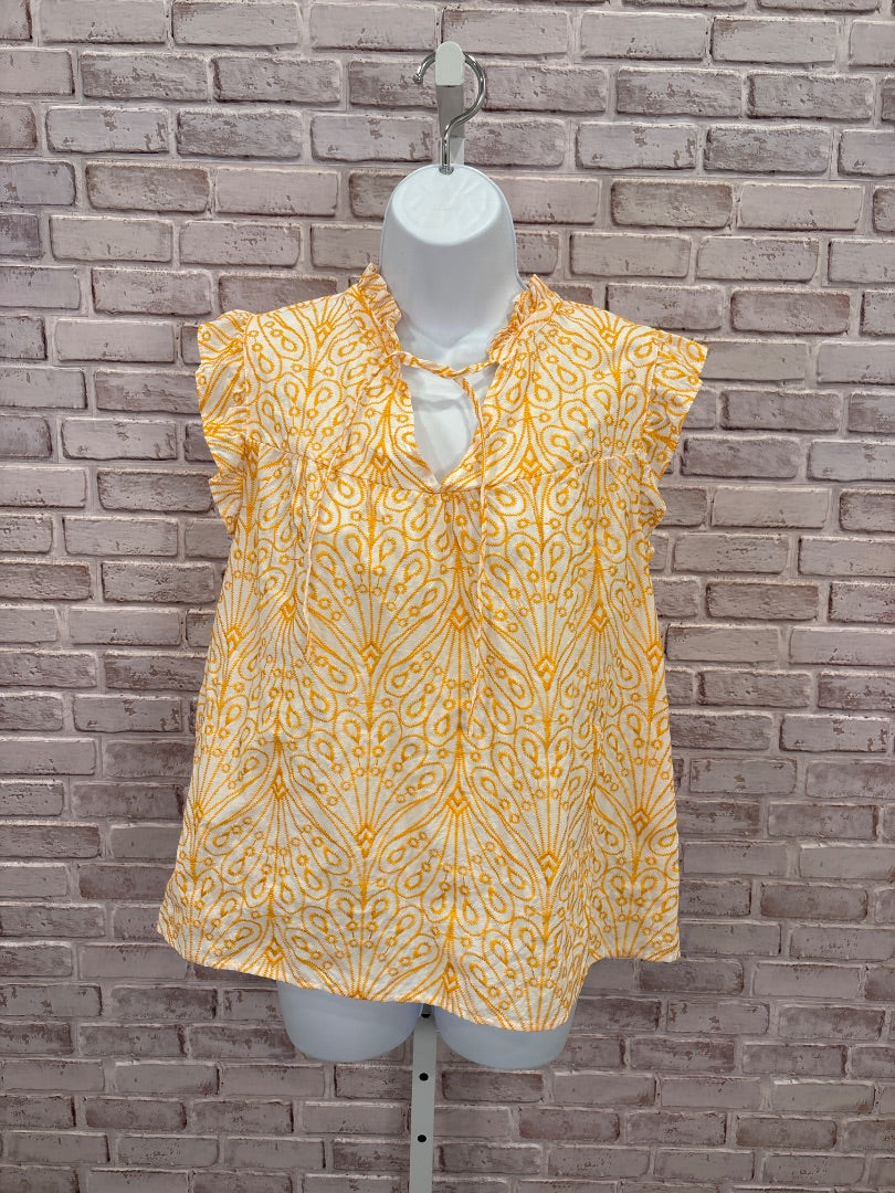 Loft Tee shirt, Orange multi, Large, Used - Good