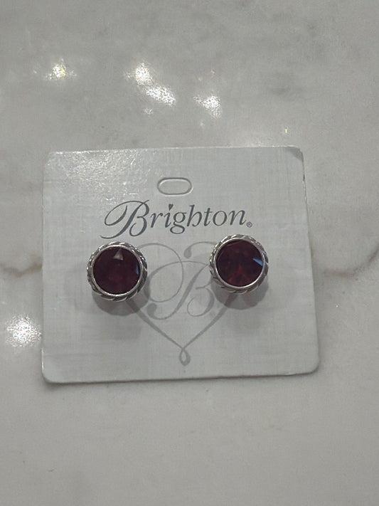 Brighton Earrings, silver/red, One Size, Used - Good