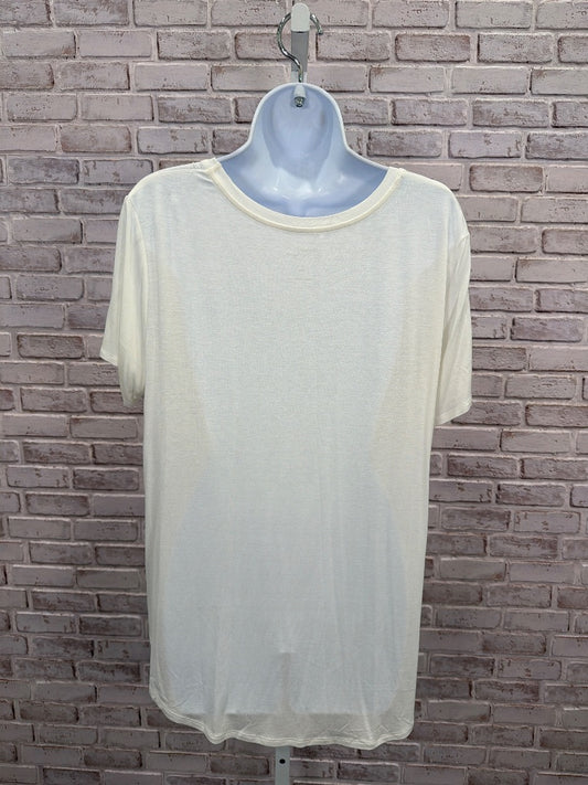 Grace & Lace Tee shirt, white multi, Large, Used - Good