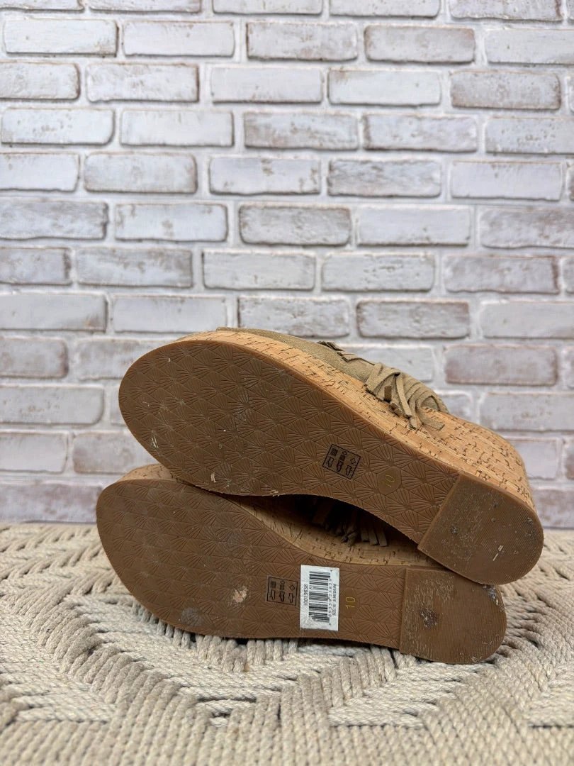 Ariat Leigh Wedges – Sand, Size 10 – Excellent Condition
