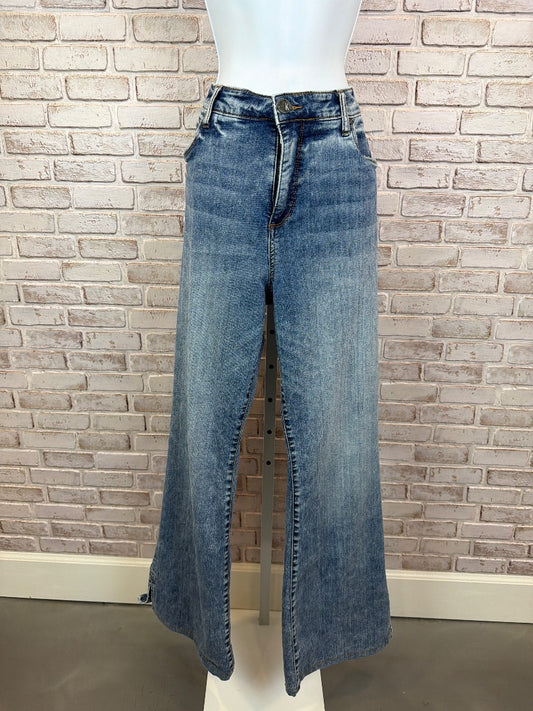 Kut Ana High Rise Fab Ab Flare Jeans, Denim, 16, Used - Good