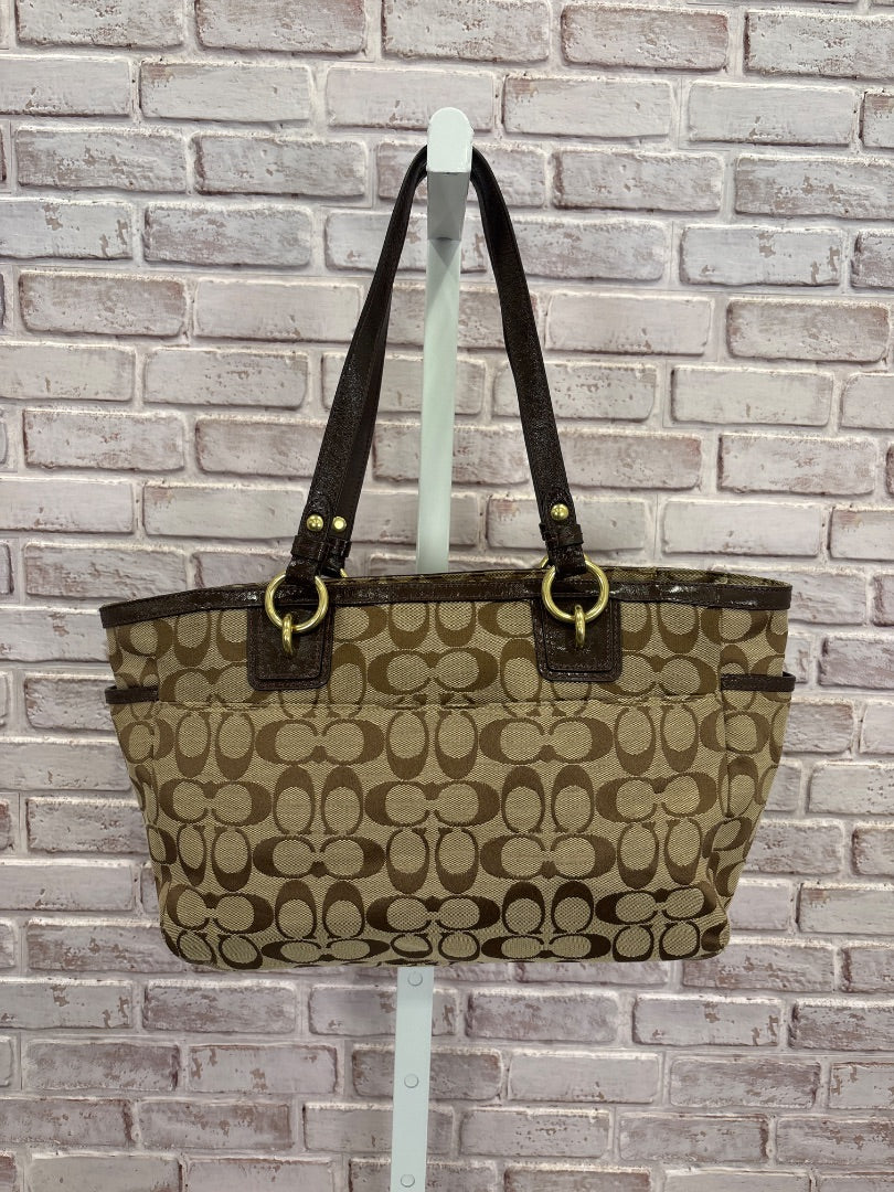 Coach Handbag, Brown monogram, One Size, Used - Good