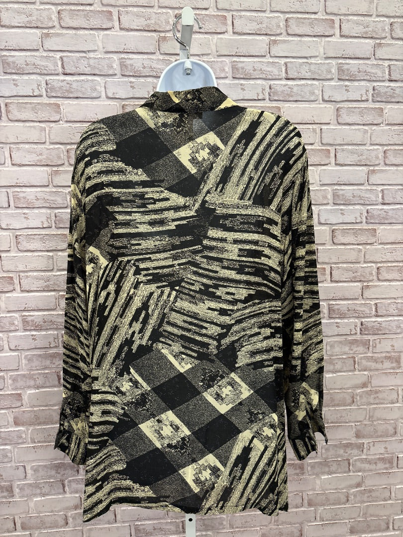 Jones New York Shirt, Yellow/black, 8, Used - Good