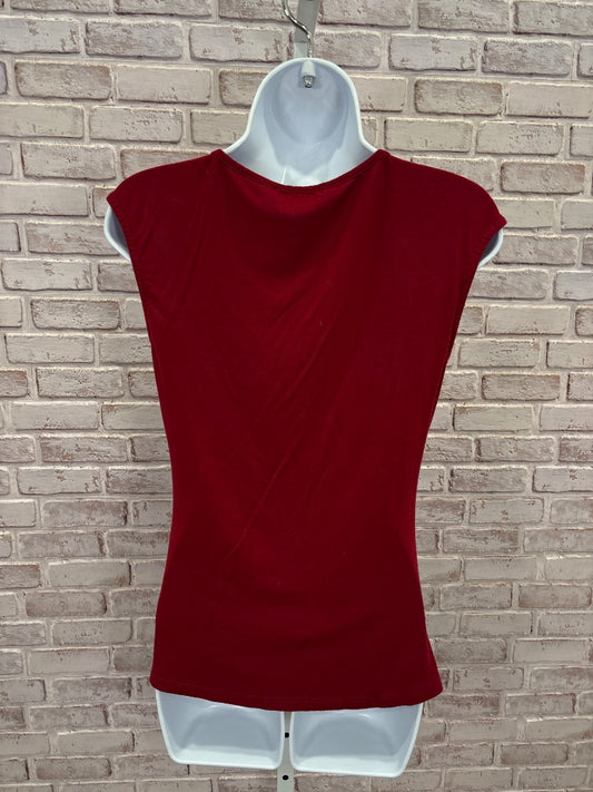 Adrianna Papell Shirt, Maroon, Small, Used - Good