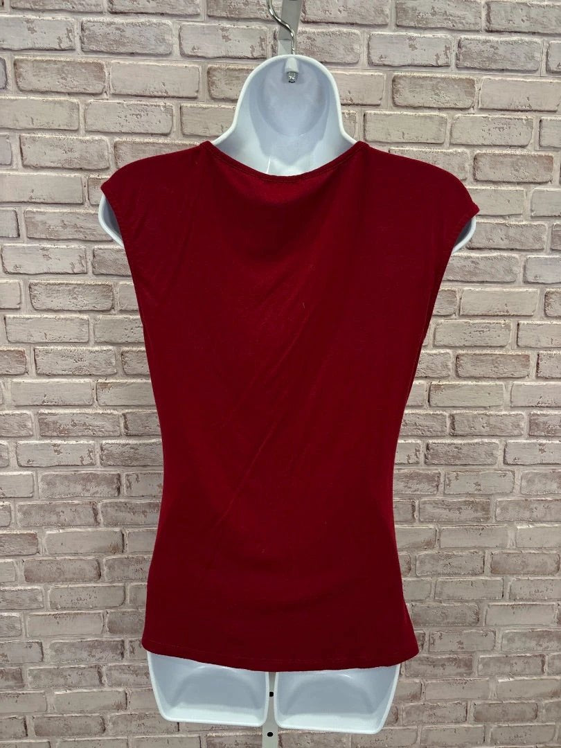 Adrianna Papell Top - Shirt – Adrianna Papell Shirt, Maroon, Small, Used - Good