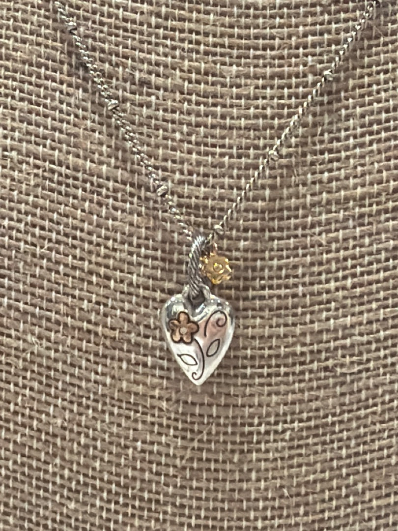 Brighton Necklace, silver/gold, One Size, Used - Good