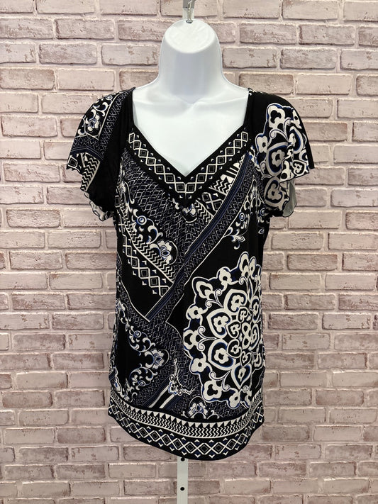 White House Black Market Shirt, Black/white/blue, Small, Used - Good