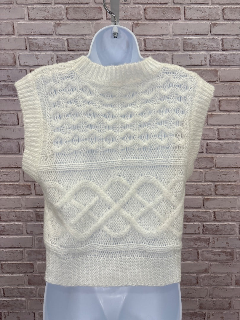 En Creme Sweater Vest, White, Medium, Used - Good
