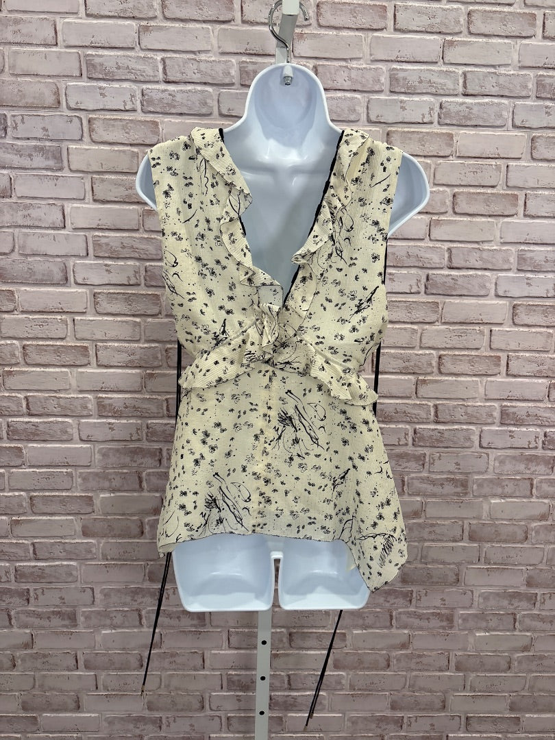 Derek Lam Shirt, Cream/black, Derek Lam, Used - Good