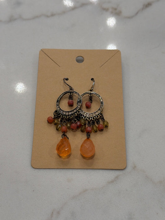 Various Earrings, Bronze/orange, One Size, Used - Good