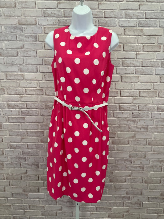 Dressbarn Dress, Pink/white polka dots, 12, Used - Good