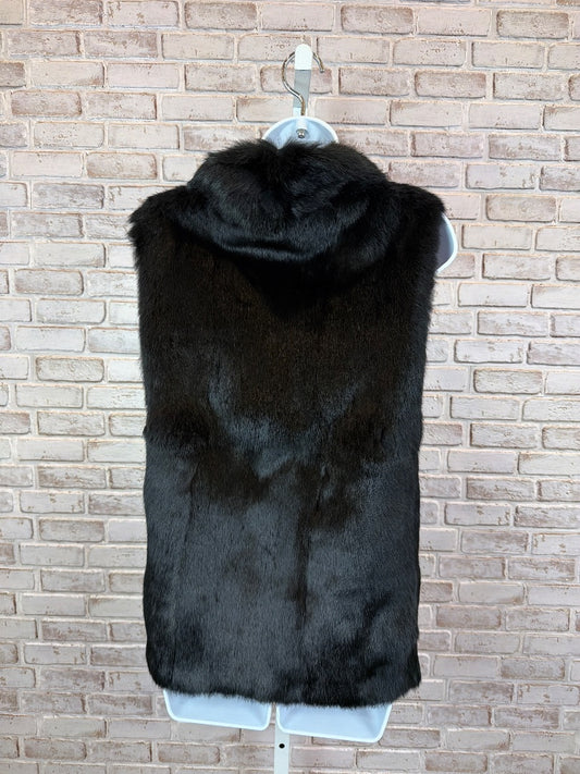 Michael Kors Rabbit Fur Vest, Black, Small, Used - Good